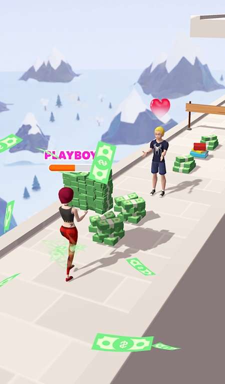 富有的种族金钱赛跑3D图1