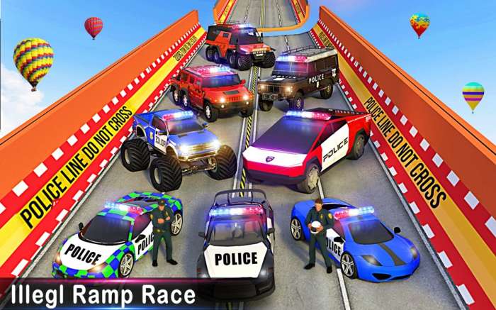 警察坡道汽车特技图2