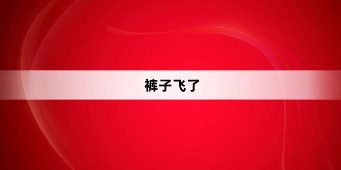 网络用语裤子飞了是什么梗