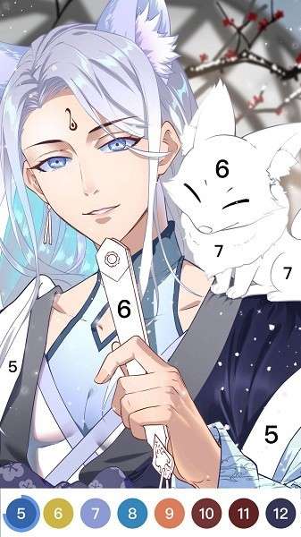 泡泡数字填色图2
