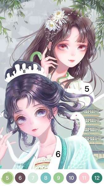 泡泡数字填色图3