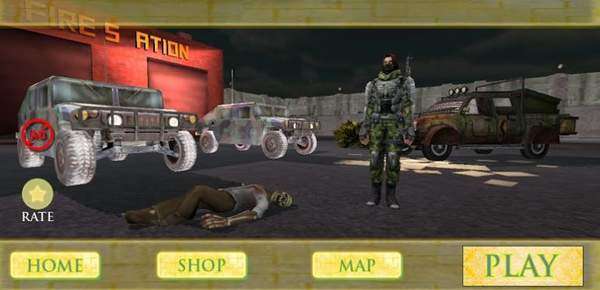 僵尸生存3D枪射击图1