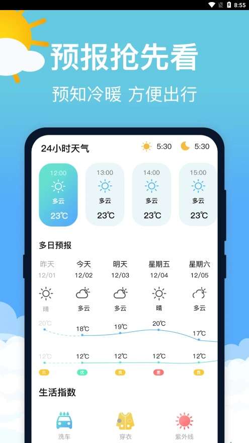 萌兔天气预报图2