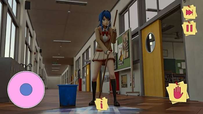 高中动漫女孩3D图1